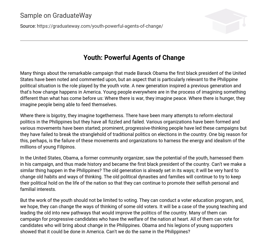 Youth: Powerful Agents of Change