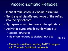 Describe the Viscero-somatic reflex