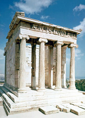 The Greek architect Kallikrates designed the Temple of Athena Nike using this style of column, named after a region in coastal Greece.