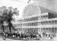 This cast-iron building was designed by Sir Joseph Paxton for the Great Exhibition of 1851, and was more than a third of a mile long.