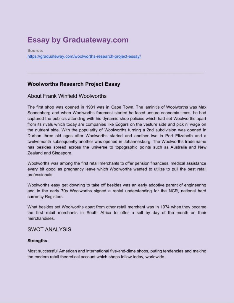 Why is woolworths successful image