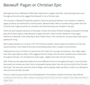 beowulf thesis ideas
