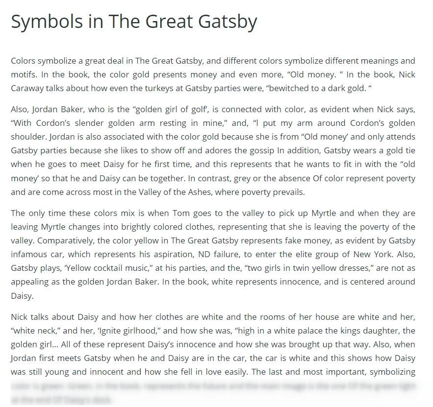 best great gatsby essay topics